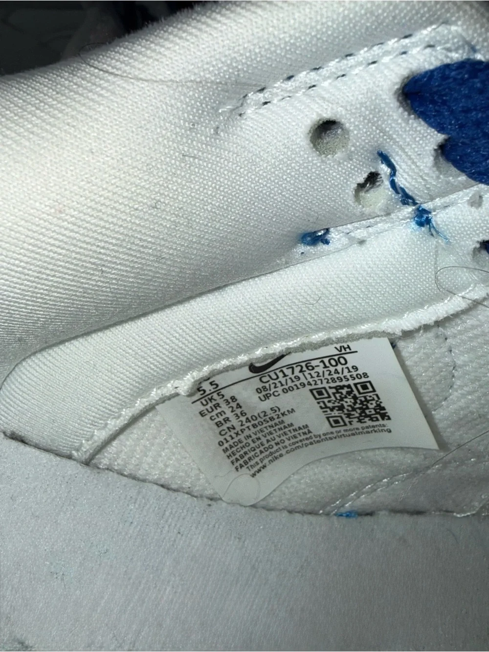 Nike Women’s Dunk Low Hyper Blue and White Low-Top Sneakers